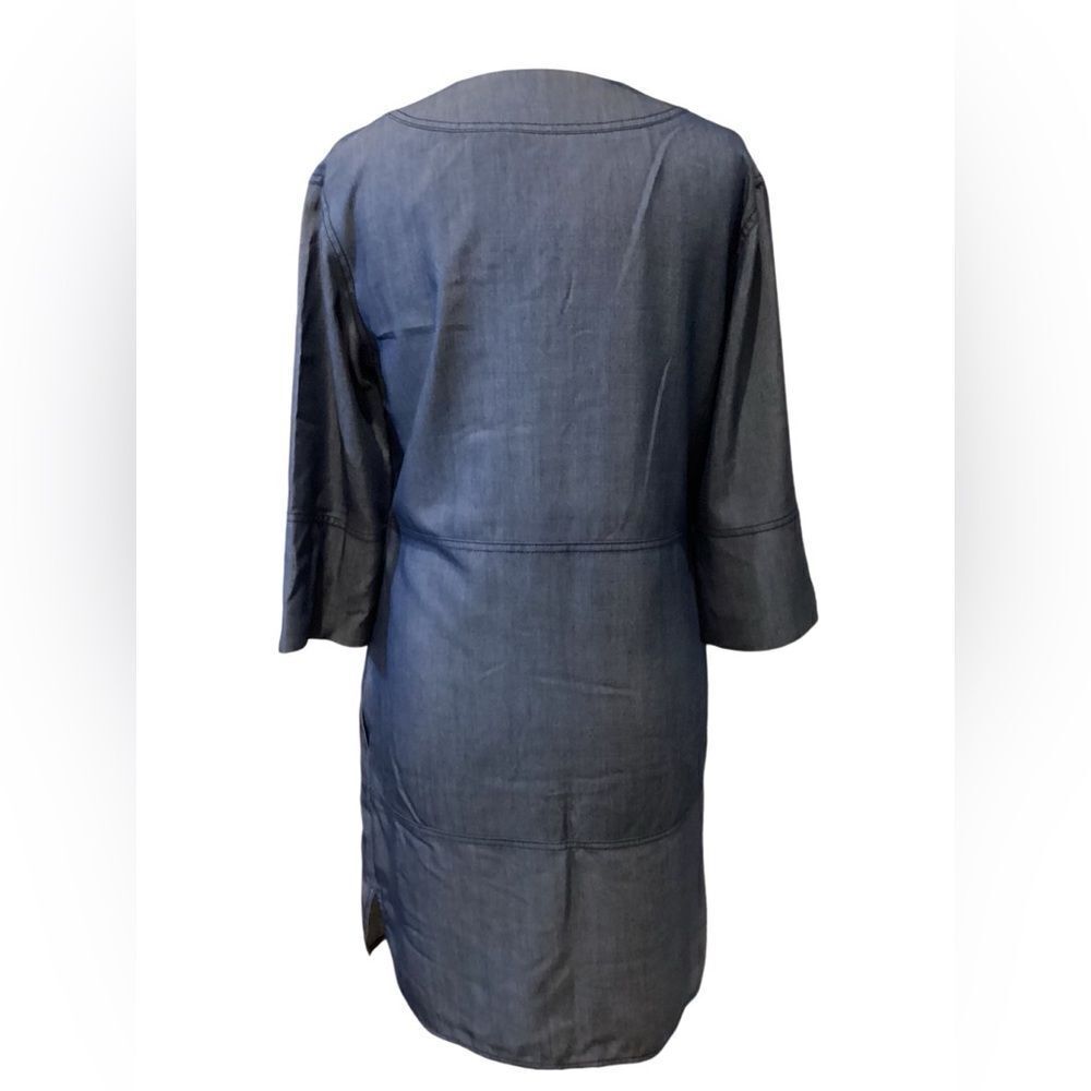 Vince Chambray Blue V-Neck Mini Dress size XS - Picture 4 of 8